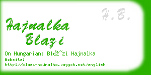 hajnalka blazi business card